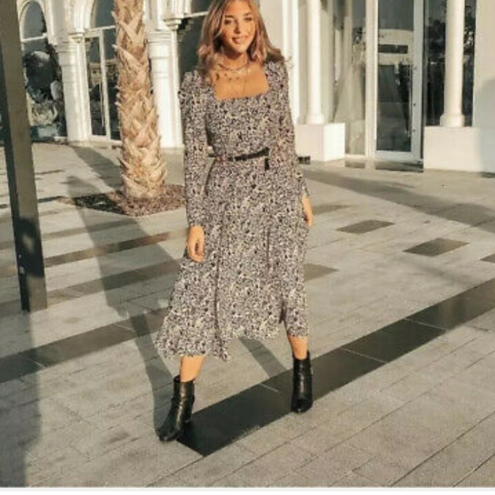Zara animal leopard print dress